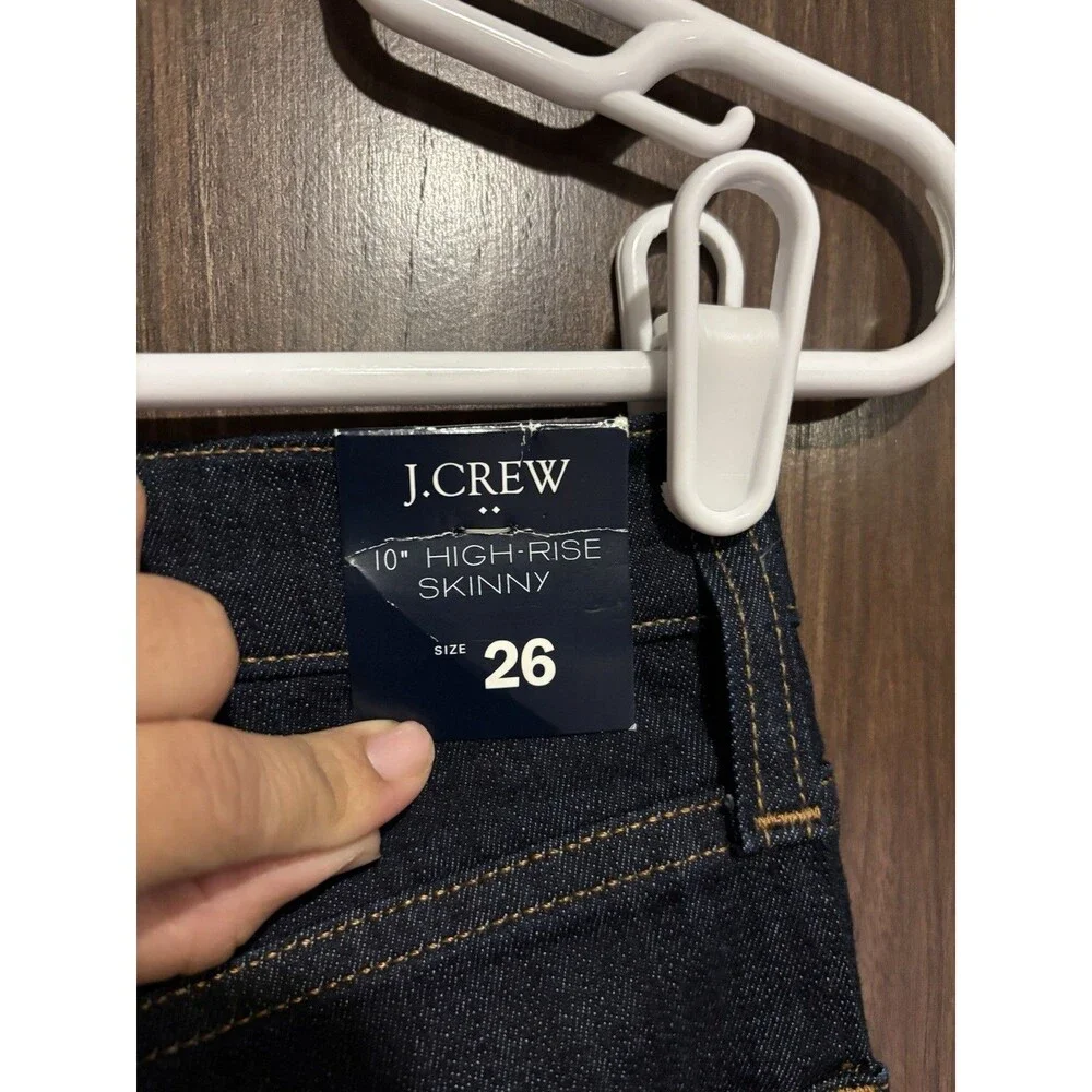 J.CREW Women's High Rise Skinny Jeans Size 26 Dark Wash NWT